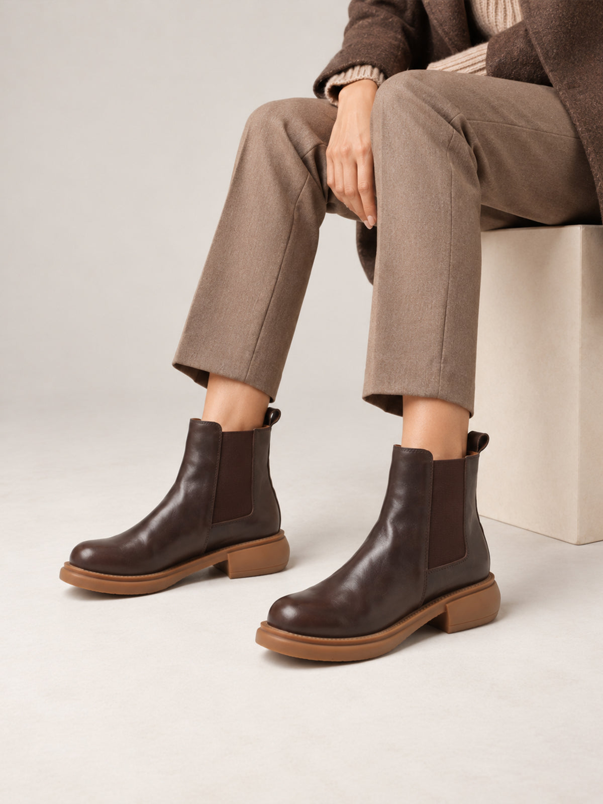 MafeMato Washed-Leather Chelsea Boots, alternate view 7