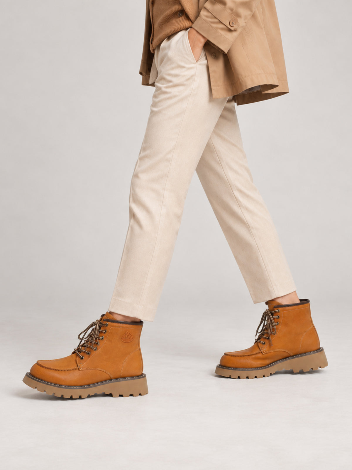 MafeMato Washed Leather Combat Boots, alternate view 7
