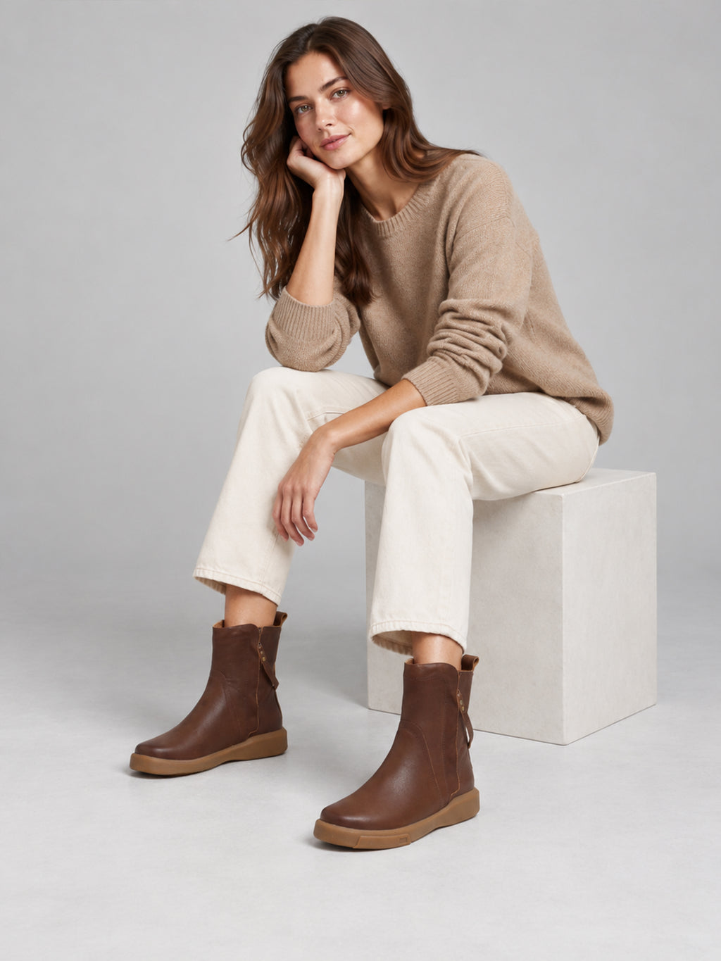 MafeMato Double-Zip Leather Boots, alternate view 6