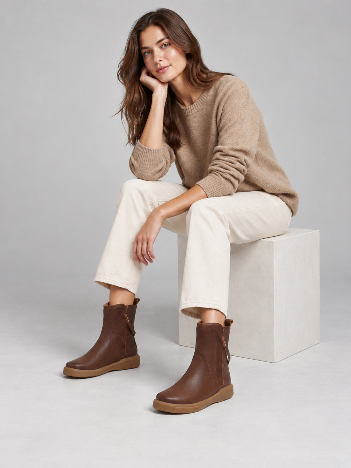 MafeMato Double-Zip Leather Boots, alternate view 6