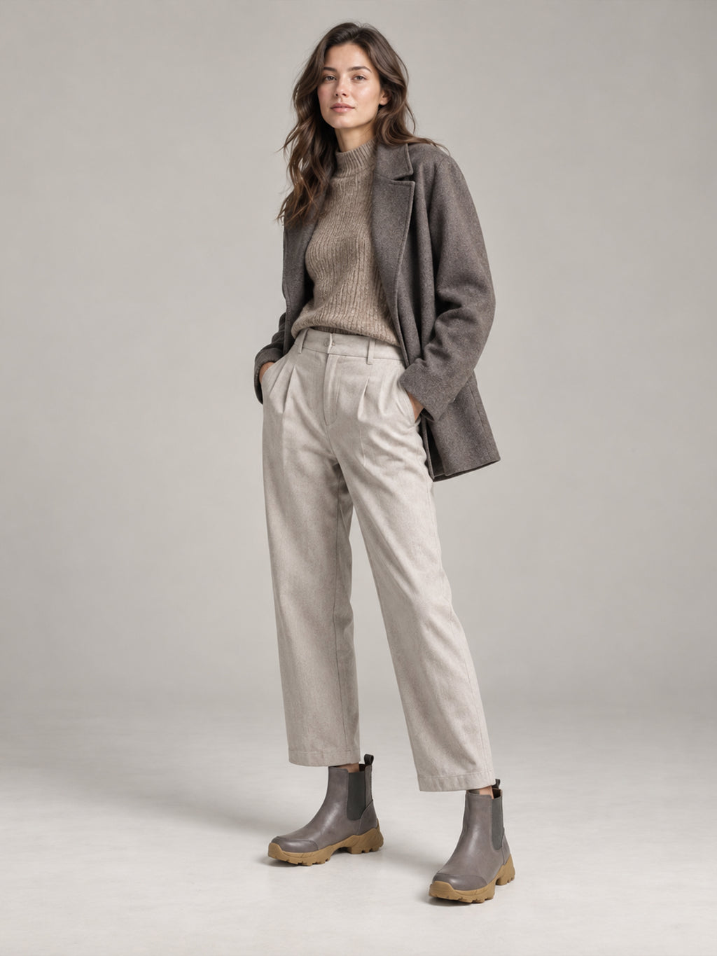 MafeMato Grey Khaki Ankle Boots, alternate view 6