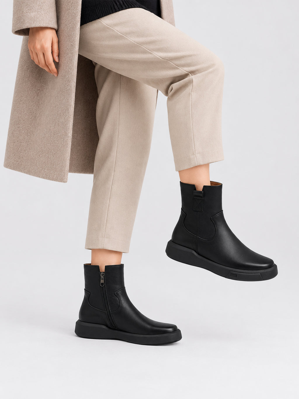 MafeMato Black zip ankle boots, alternate view 7