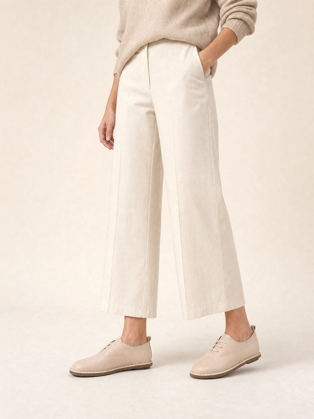 MafeMato Haru Cream Leather Sneakers, alternate view 4