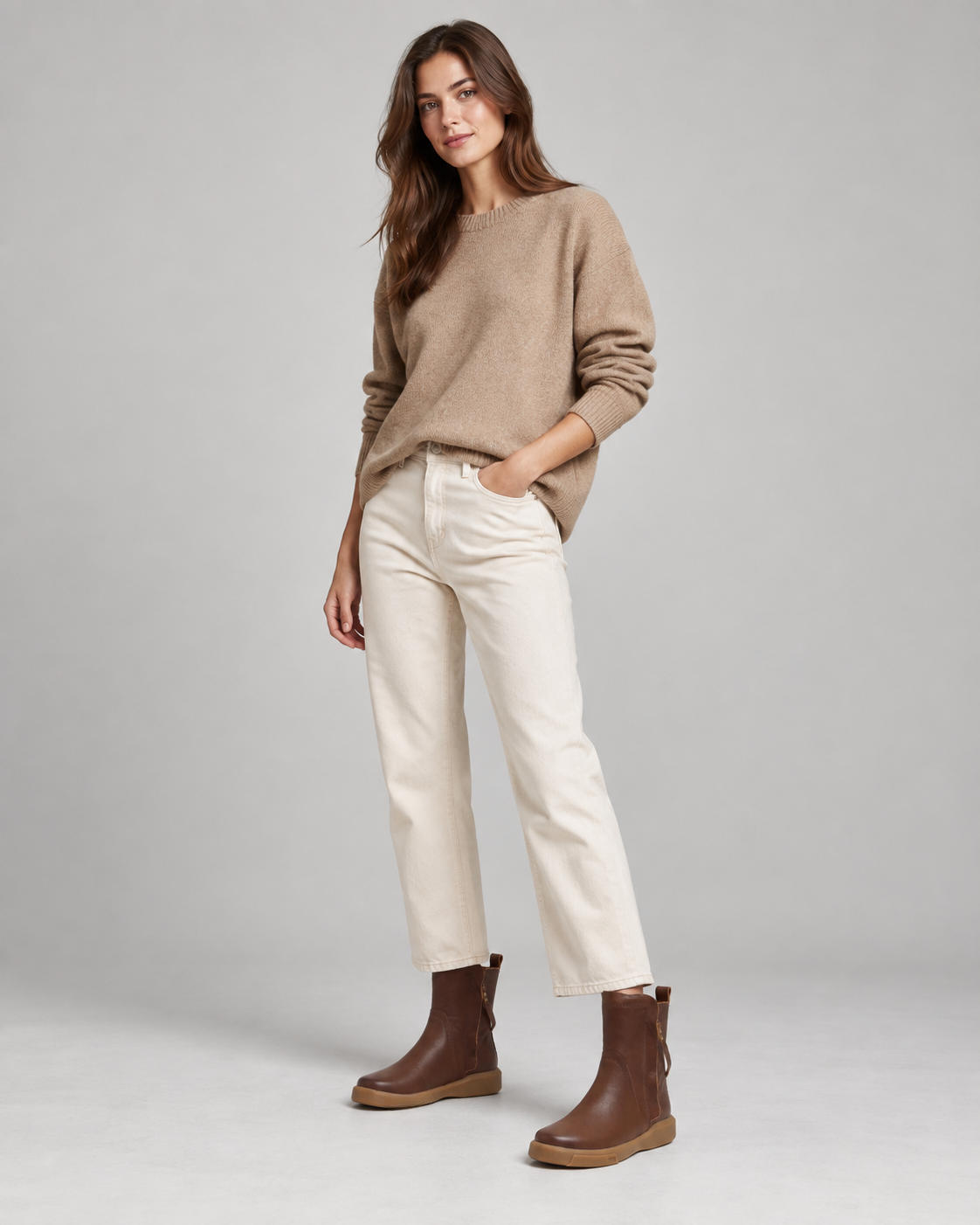 Double-Zip Leather Boots — Styled in studio 1