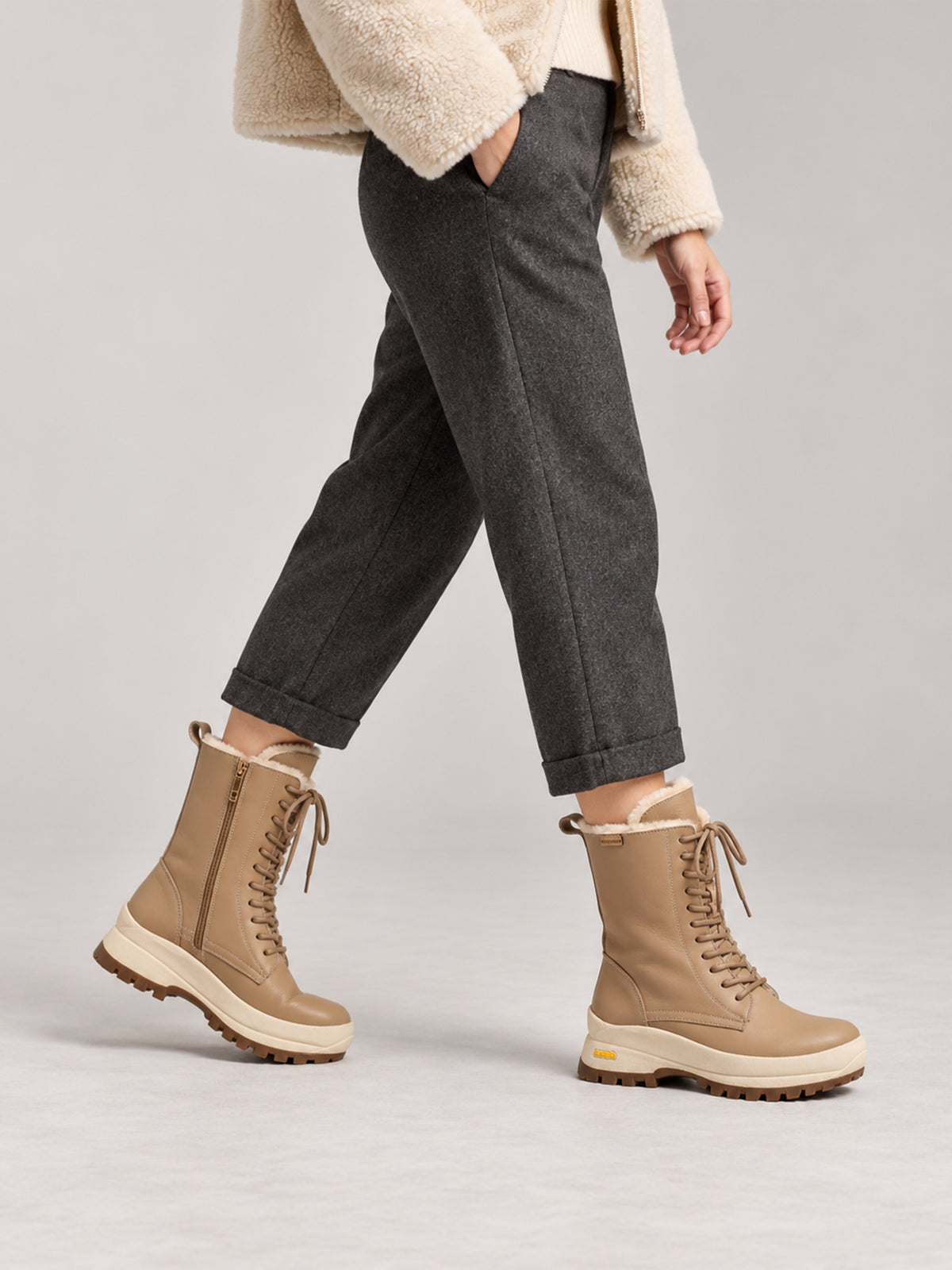 MafeMato Aspen Shearling Lace-Up Boot, alternate view 7