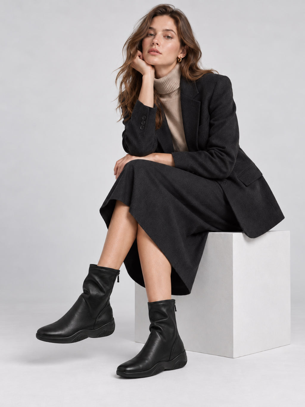 MafeMato Lambskin Sock Boots, alternate view 6