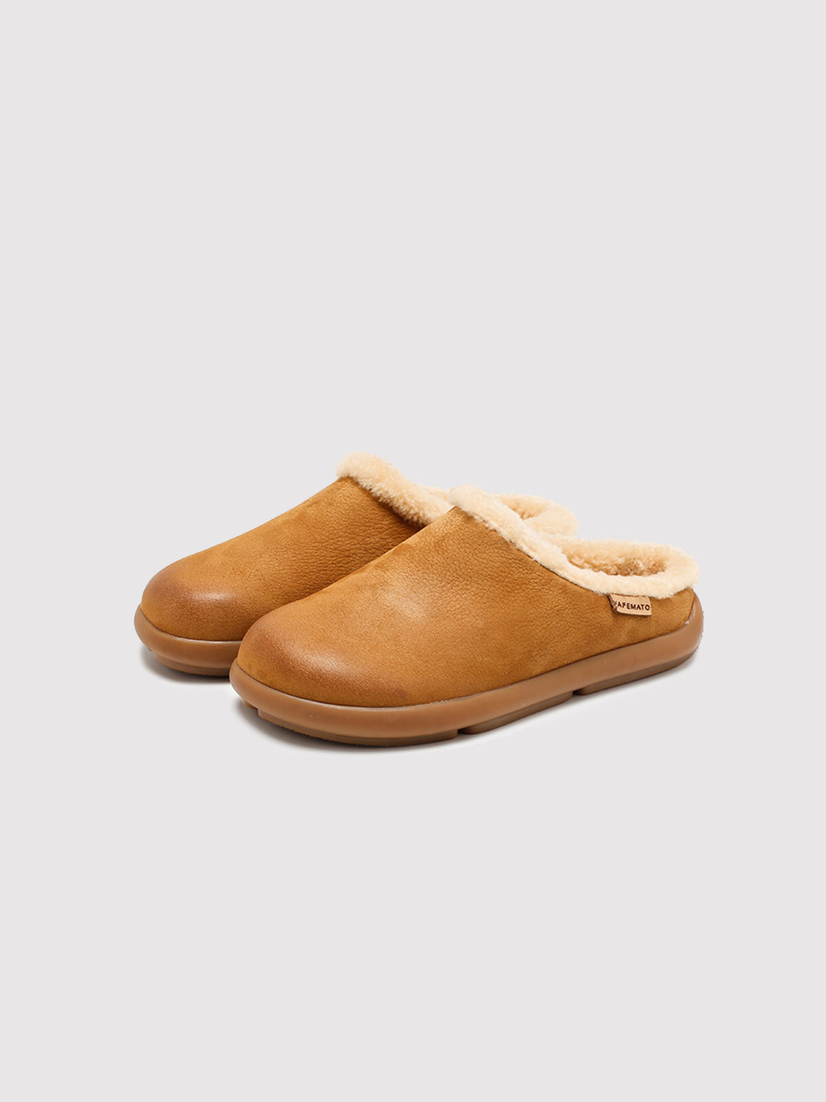MafeMato Capybara Shearling Mules