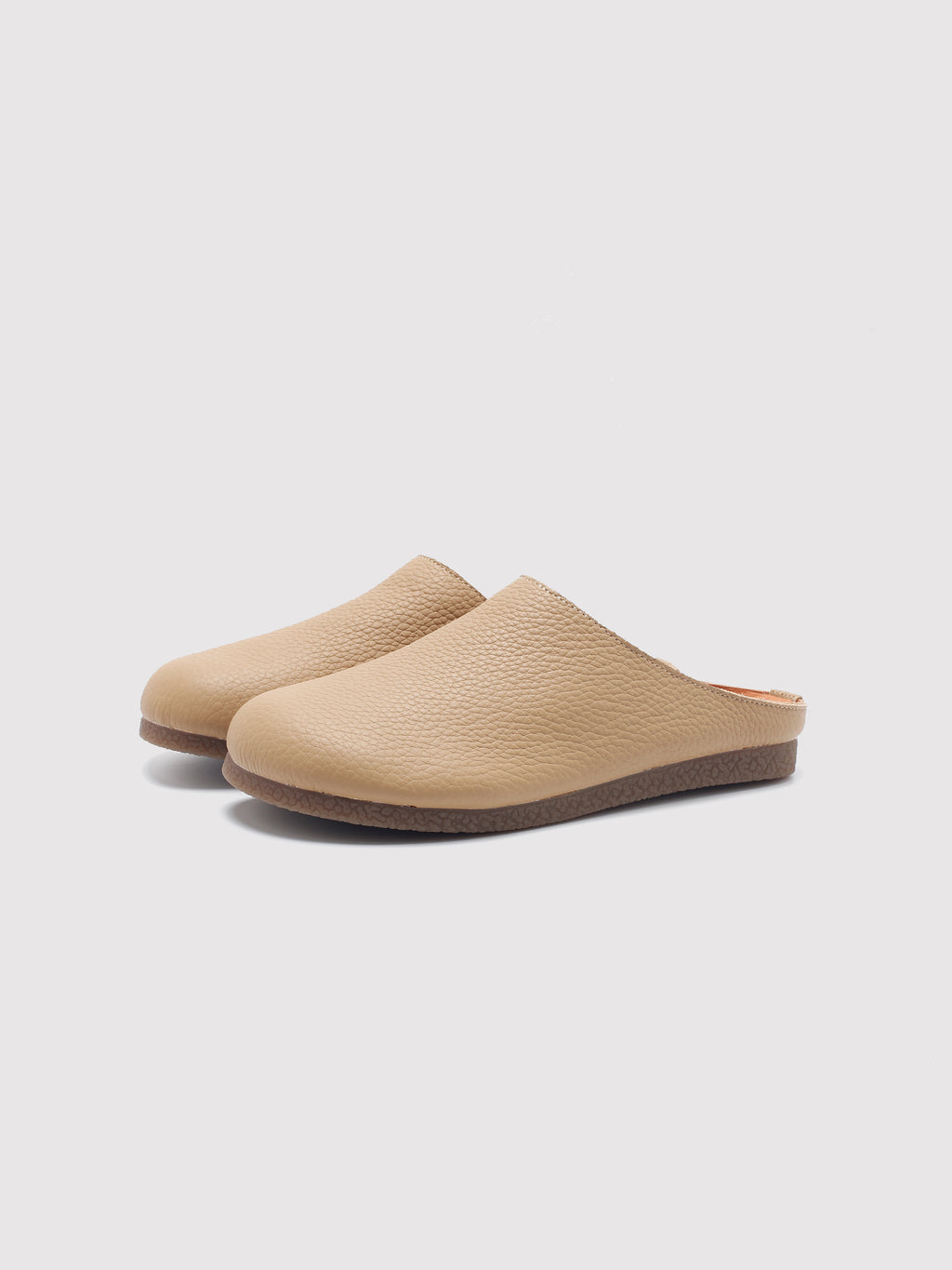 MafeMato Chestnut Leather Mules