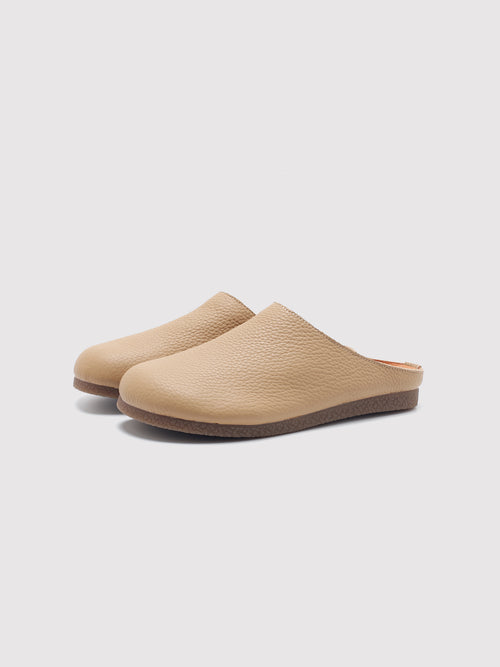 MafeMato Chestnut Leather Mules