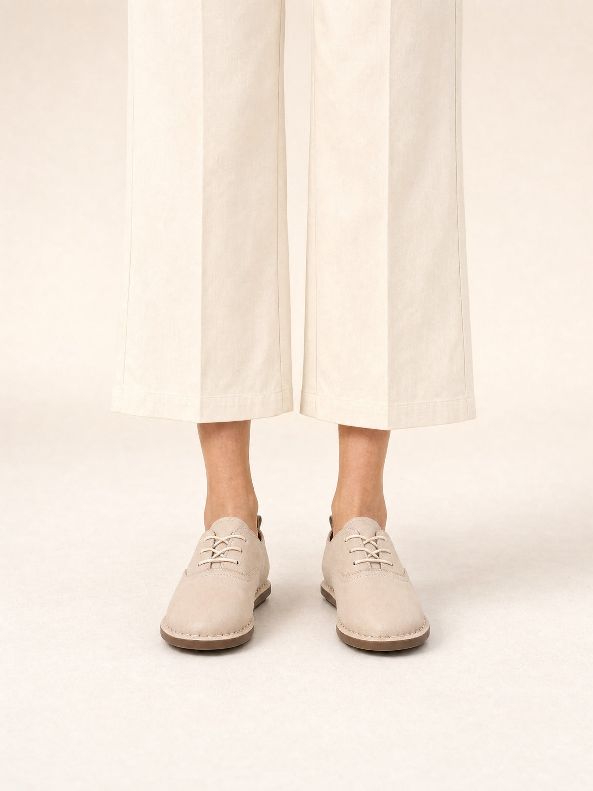 Haru Cream Leather Sneakers, styling view 6