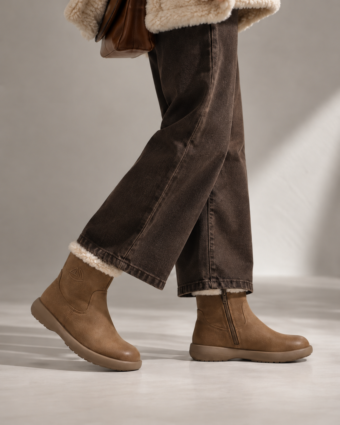 Snow-Cap Coffee Snow Boots — On foot 2