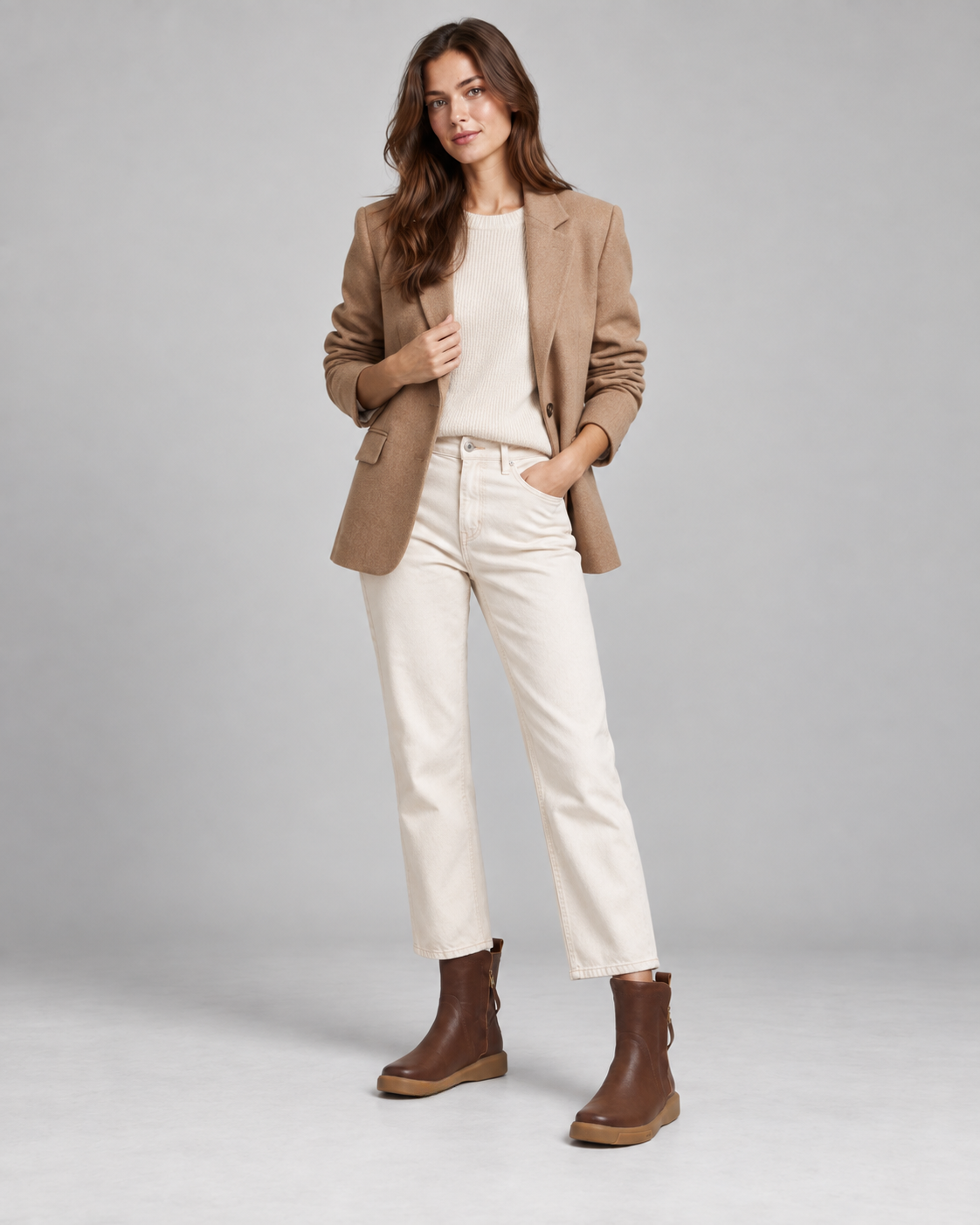 Double-Zip Leather Boots — Styled in studio 2