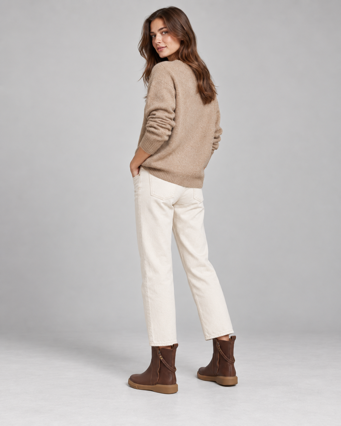 Double-Zip Leather Boots — Styled in studio 3