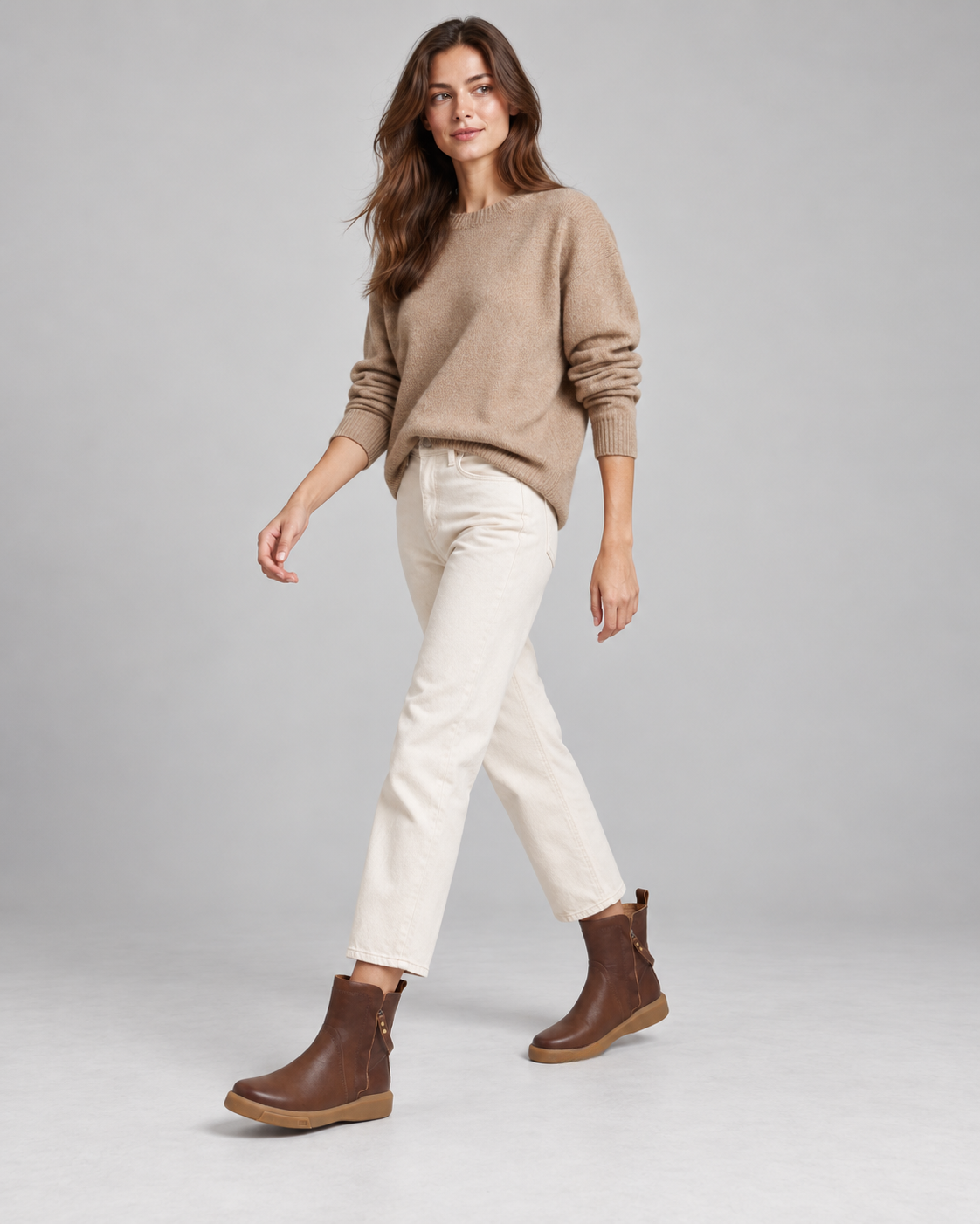 Double-Zip Leather Boots — Styled in studio 4