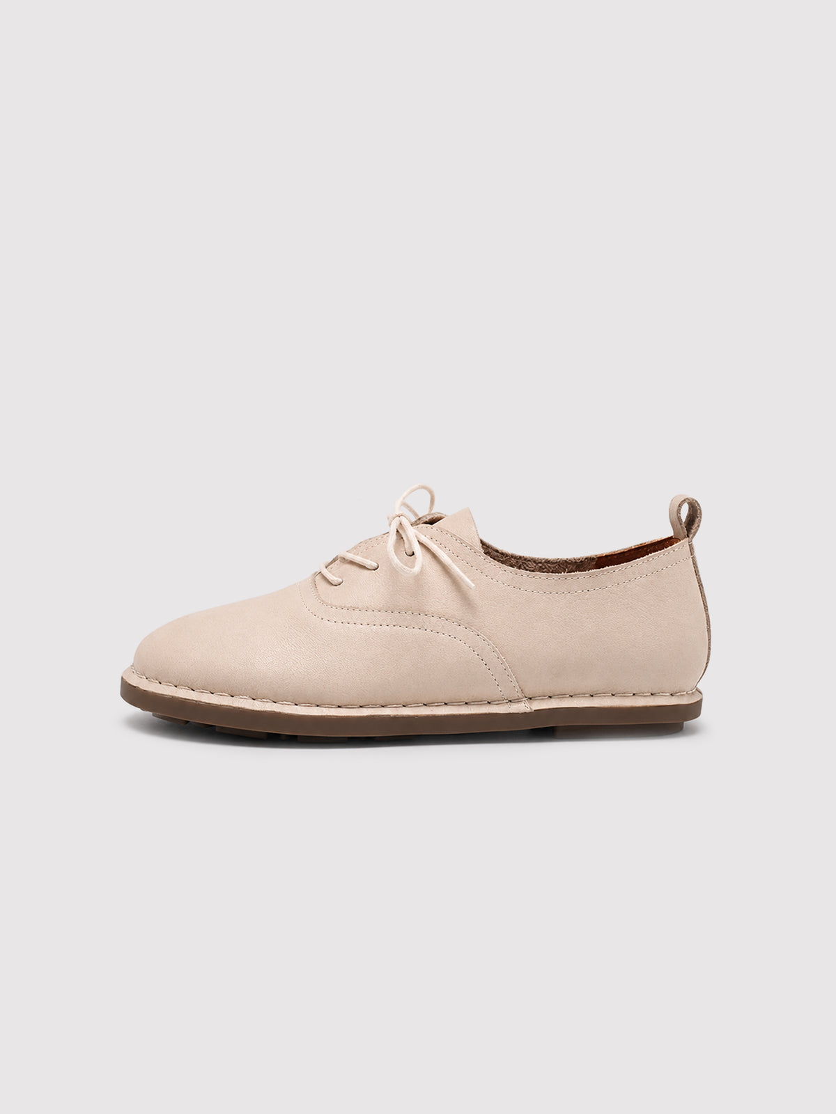 MafeMato Haru Cream Leather Sneakers, alternate view 3