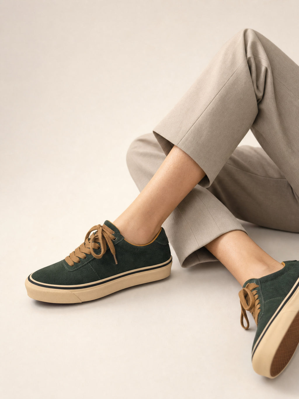 MafeMato Green Silk-Finish Leather Shoes, alternate view 8