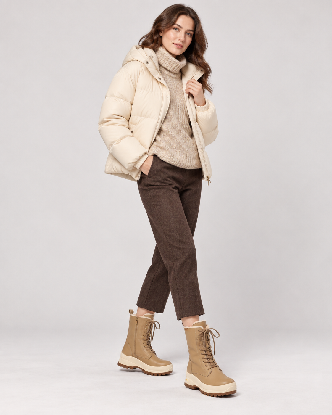 Aspen Shearling Lace-Up Boot — Styled in studio 1