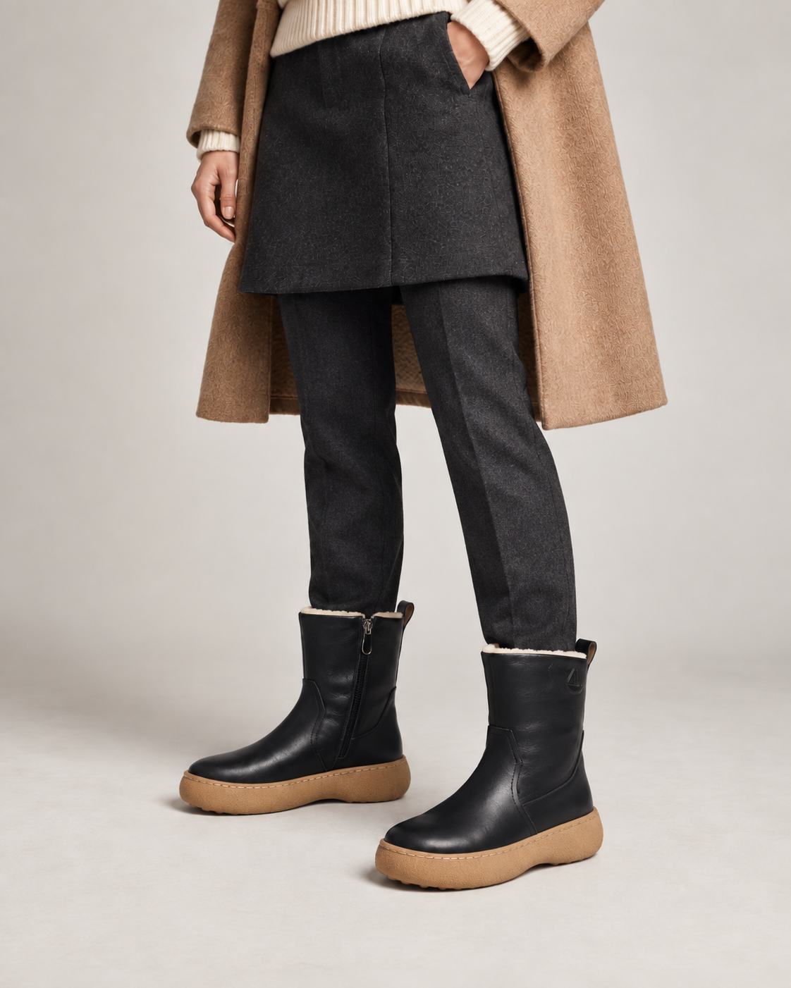 Polished Winter Boots — On foot 1