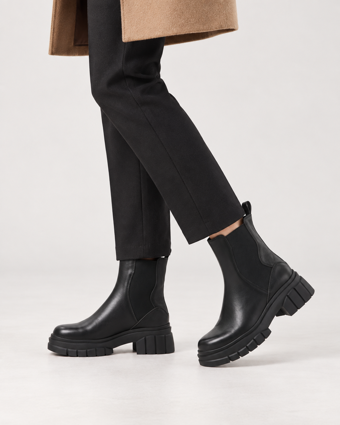 Black Shaft Boots — On foot 2