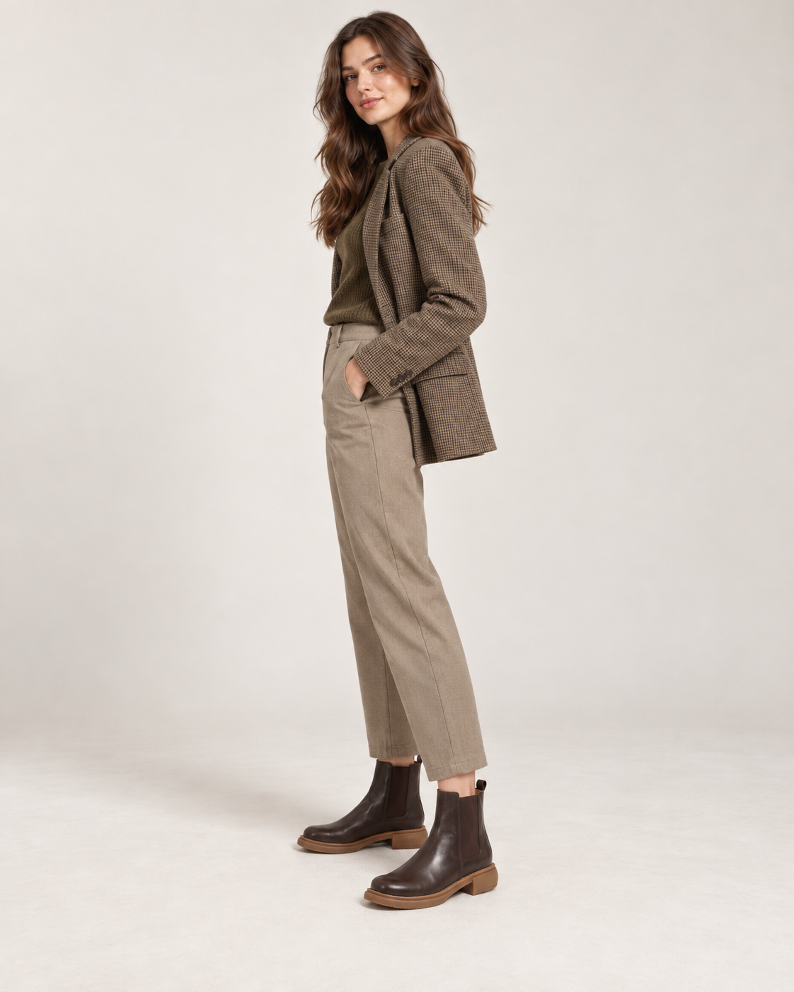Washed-Leather Chelsea Boots — Styled in studio 4