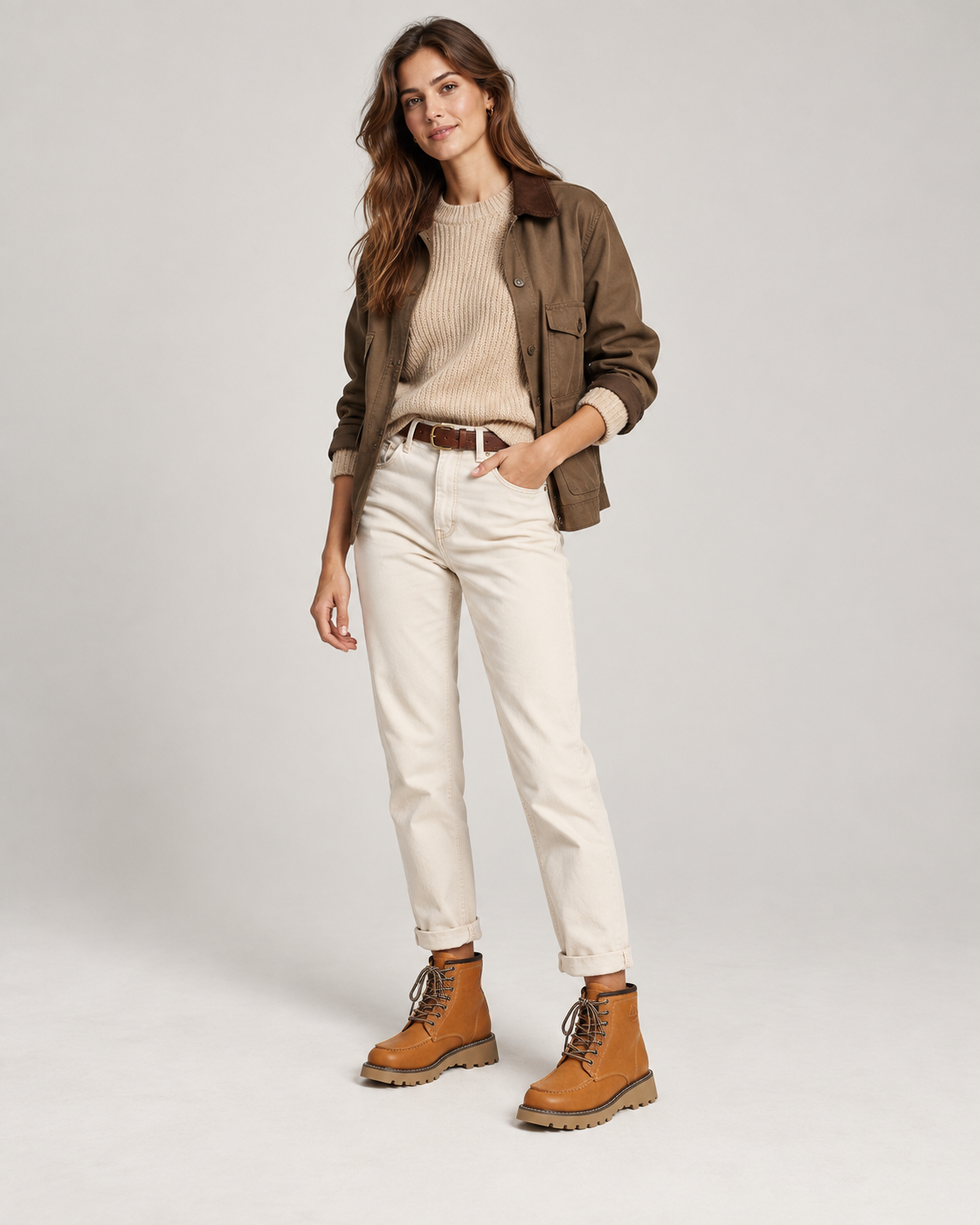 Washed Leather Combat Boots — Styled in studio 3