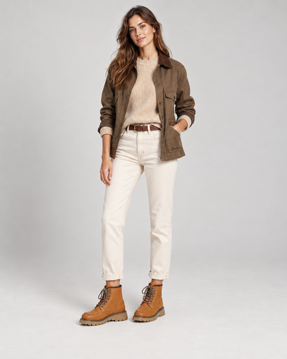 Washed Leather Combat Boots — Styled in studio 4