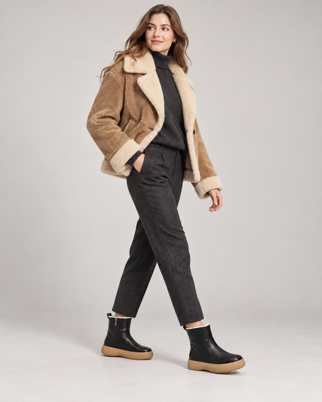 Polished Winter Boots — Styled in studio 2