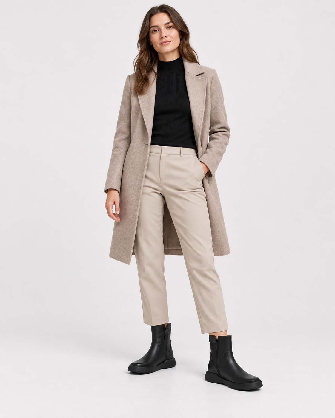 Black zip ankle boots — Styled in studio 1