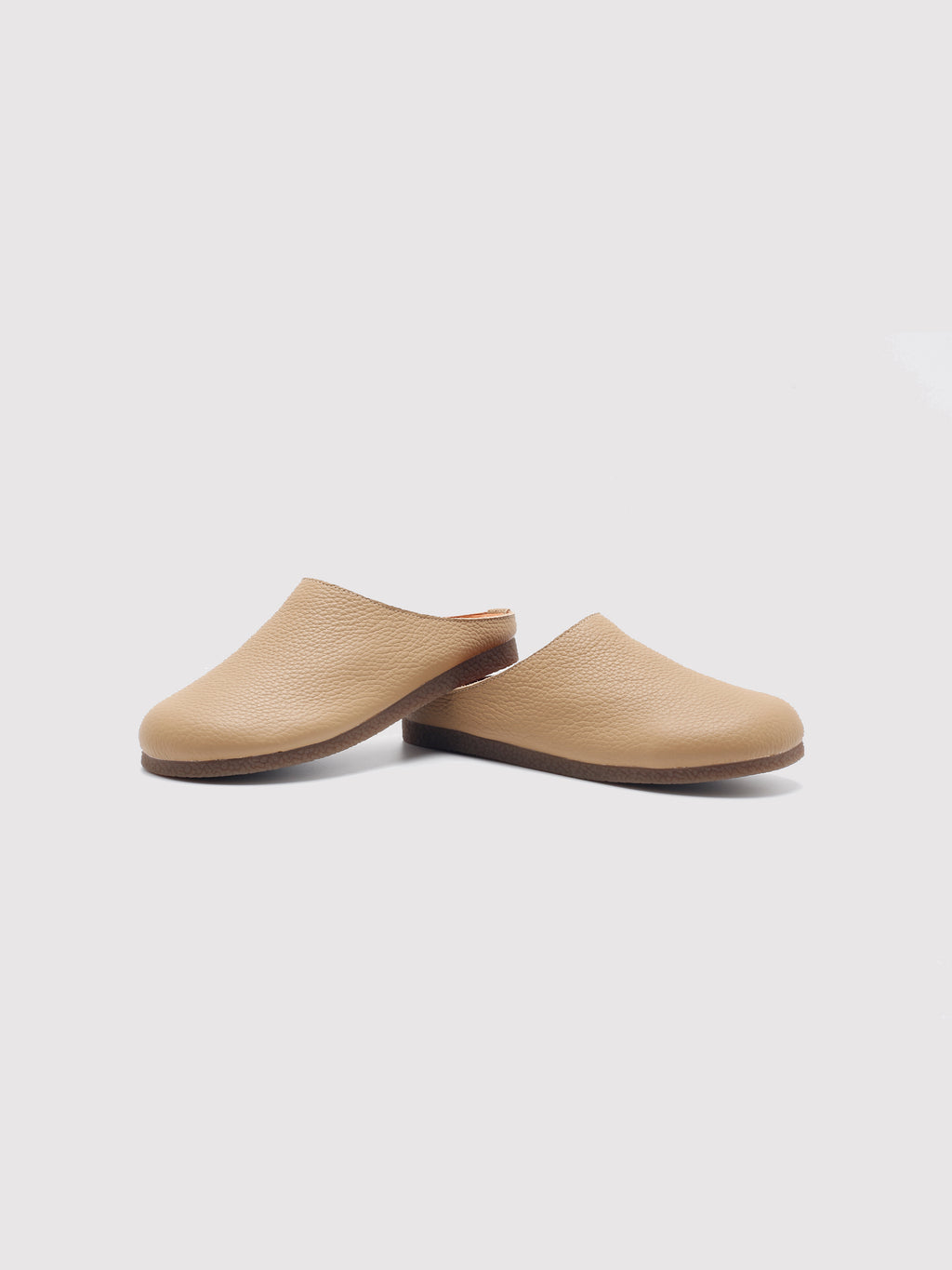 MafeMato Chestnut Leather Mules, alternate view 2