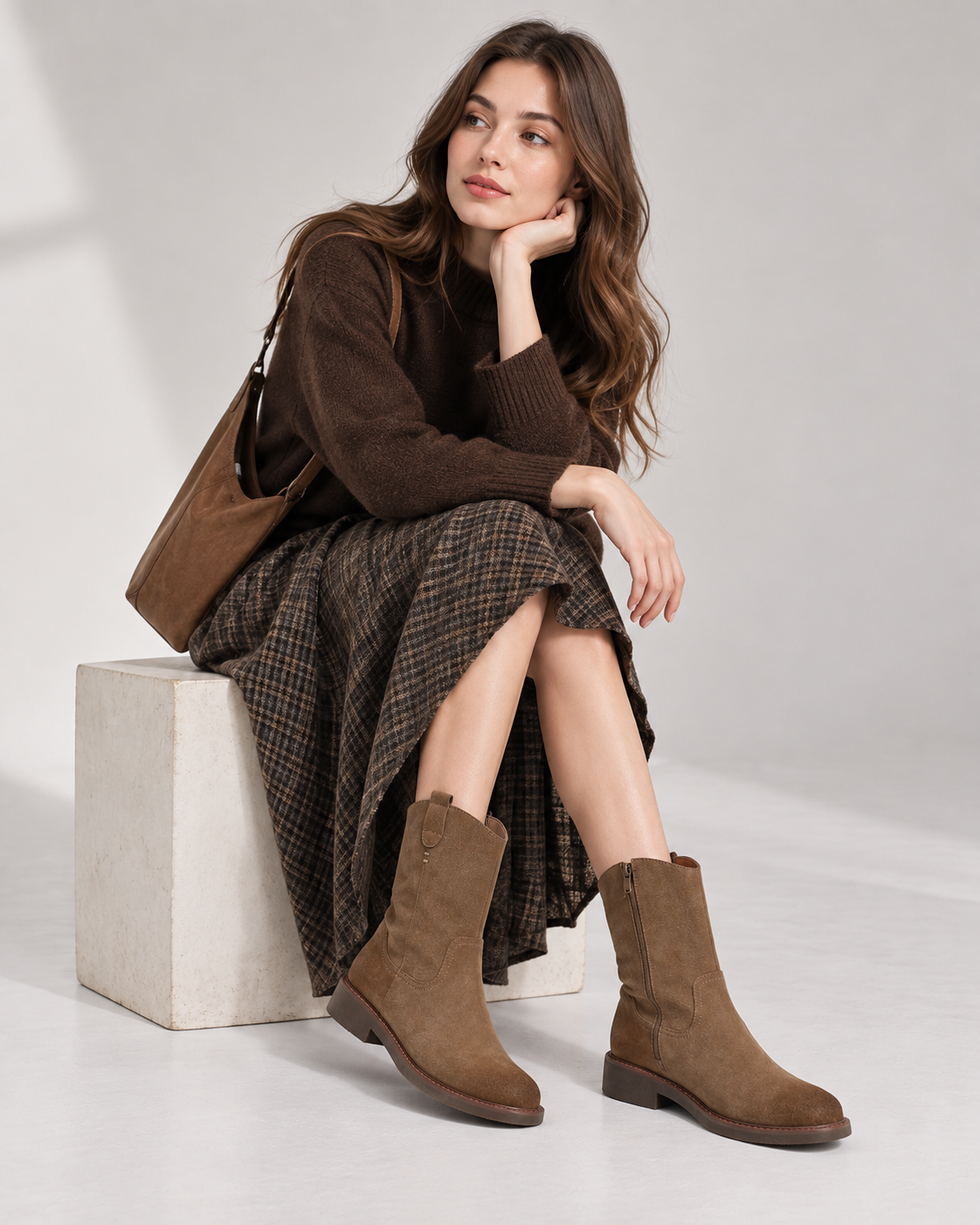 Pointed-Toe Boots — Styled in studio 1