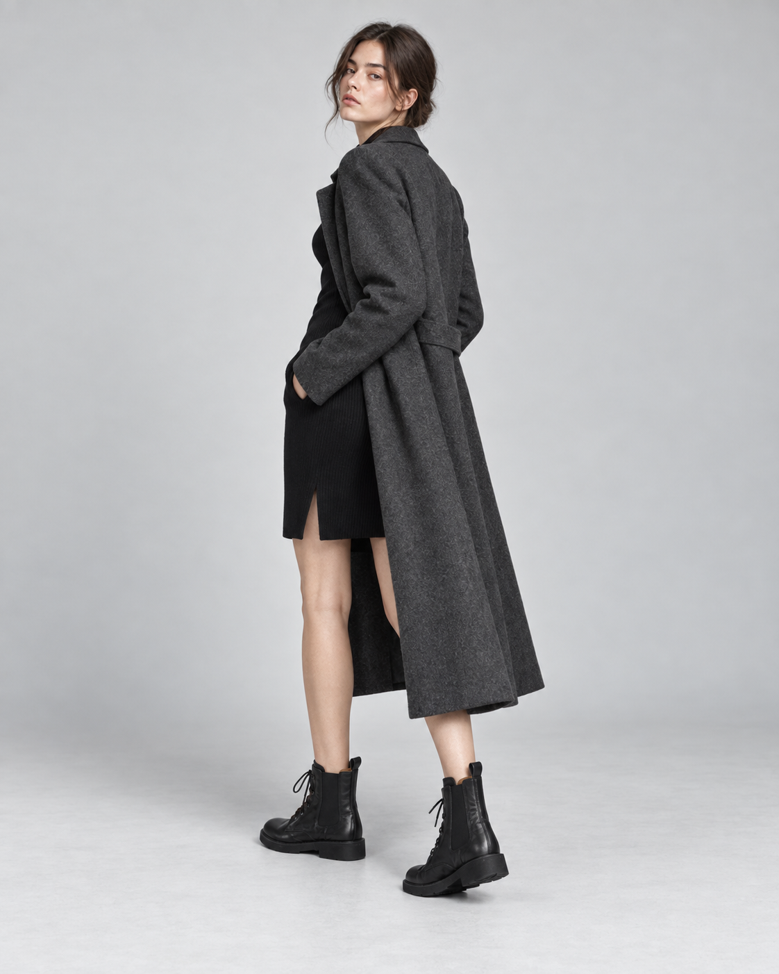 Vegetable-Tanned Black Boots — Styled in studio 3