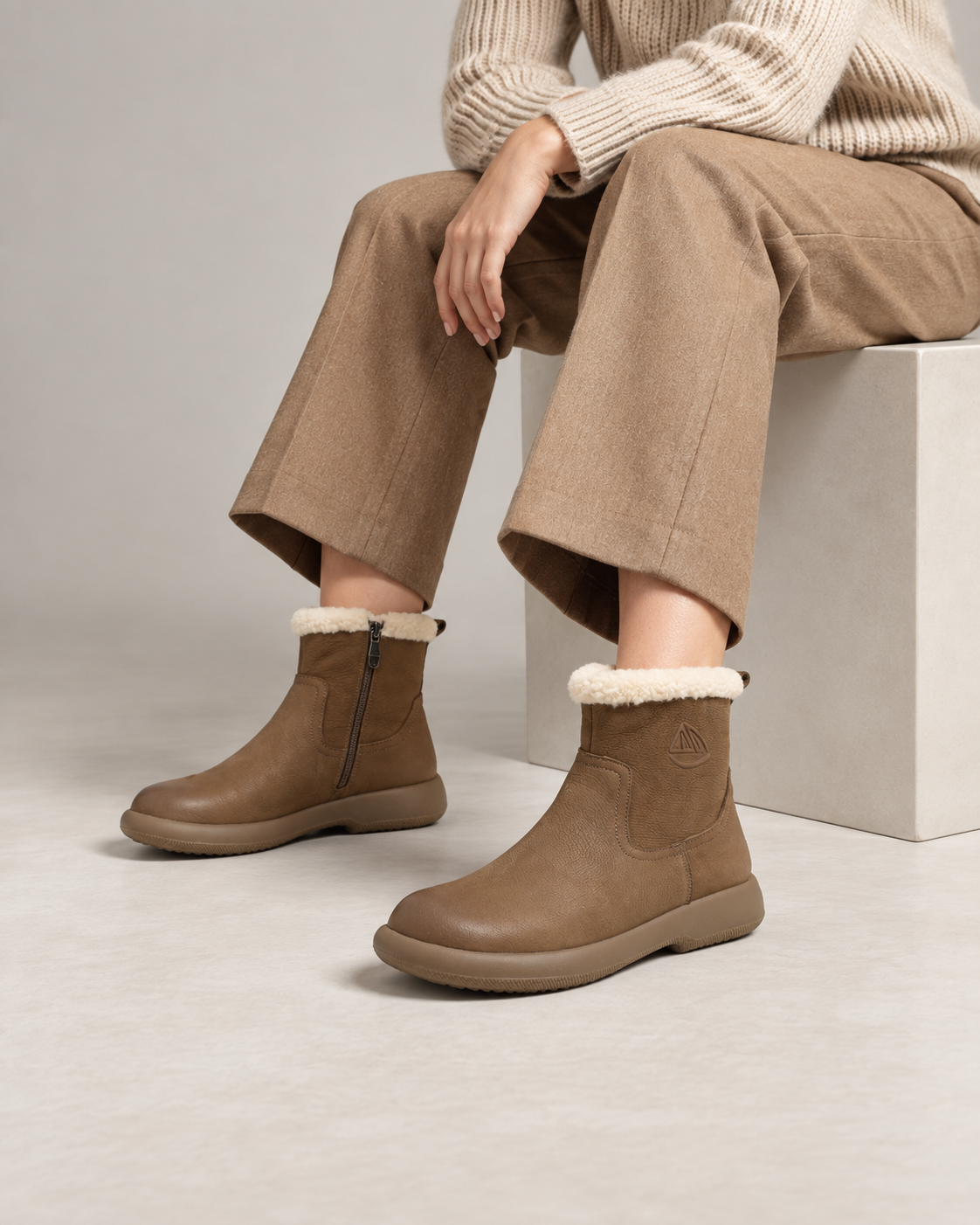 Snow-Cap Coffee Snow Boots — On foot 4
