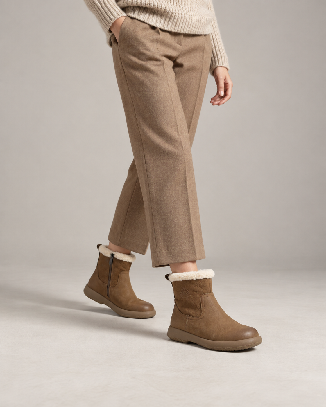 Snow-Cap Coffee Snow Boots — On foot 3