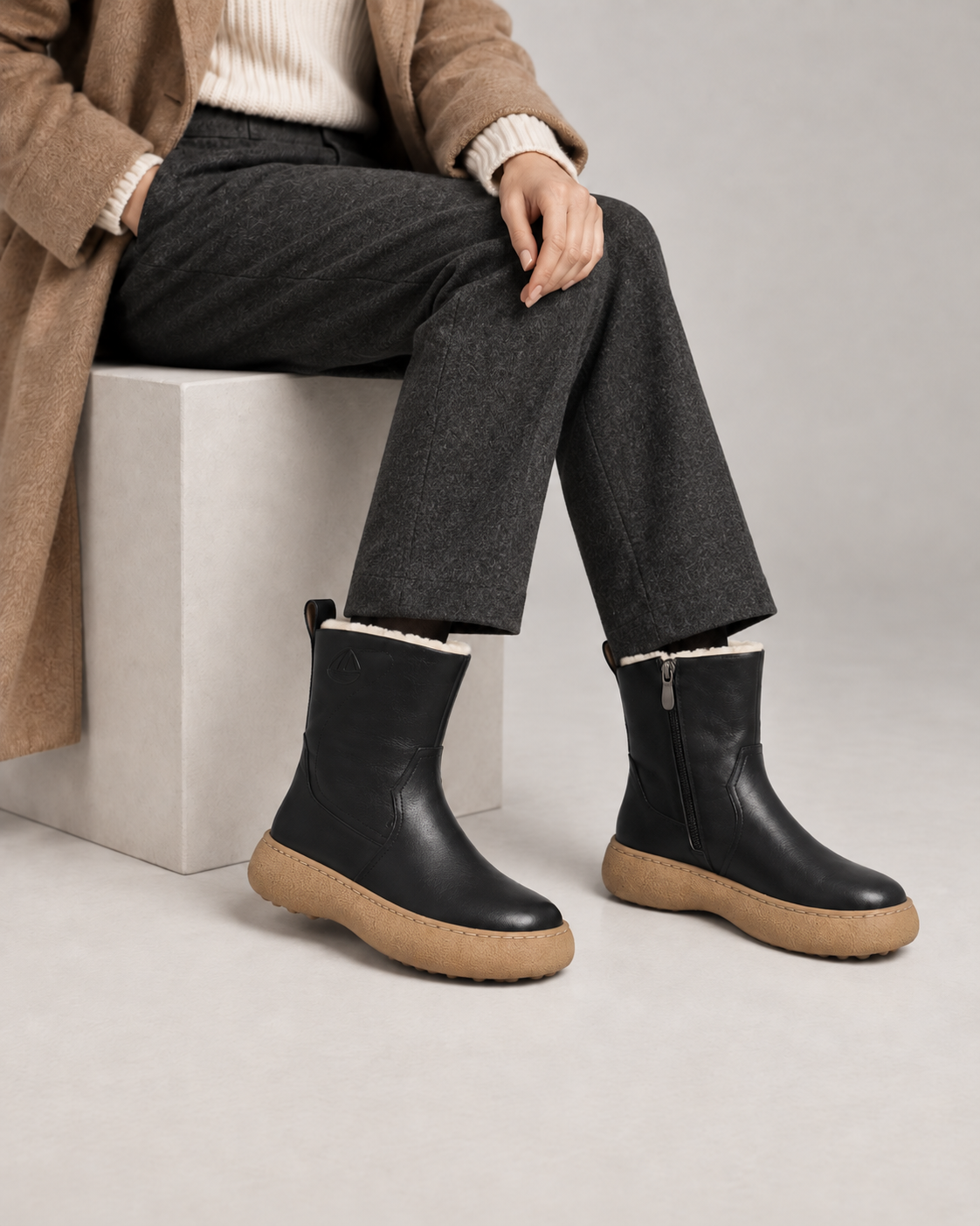 Polished Winter Boots — On foot 2