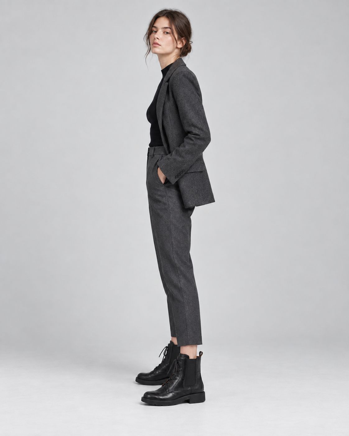 Vegetable-Tanned Black Boots — Styled in studio 4