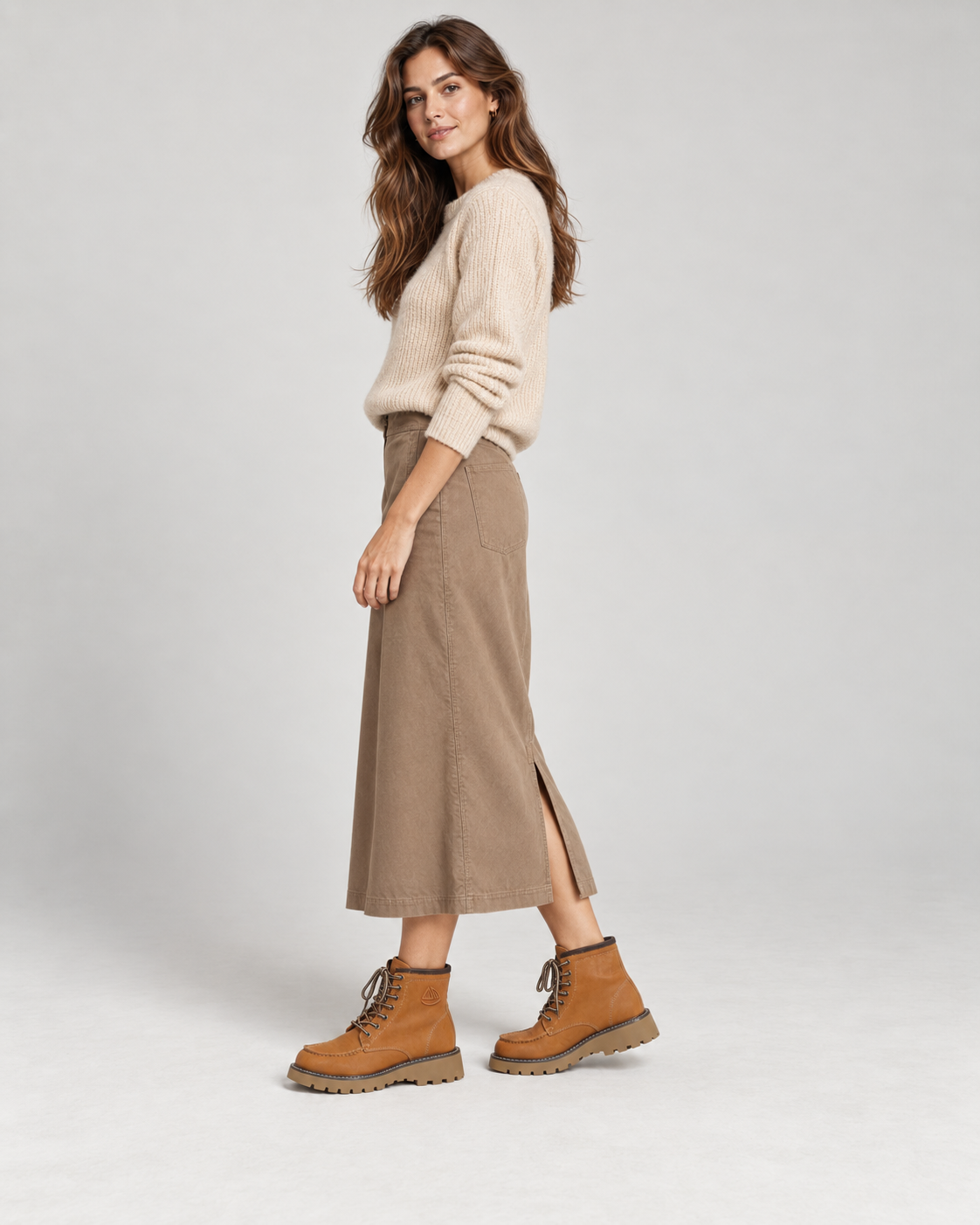 Washed Leather Combat Boots — Styled in studio 2